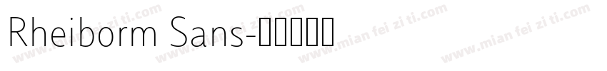 Rheiborm Sans字体转换